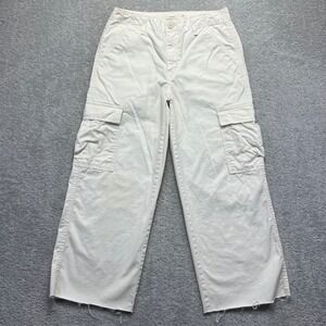 Levis 94 Baggy Cargo Pants Mens 28x26 White Utility Workwear Skate Grunge Stains